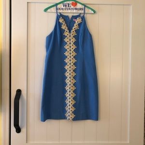 Lilly Pulitzer Blue and Gold Dress